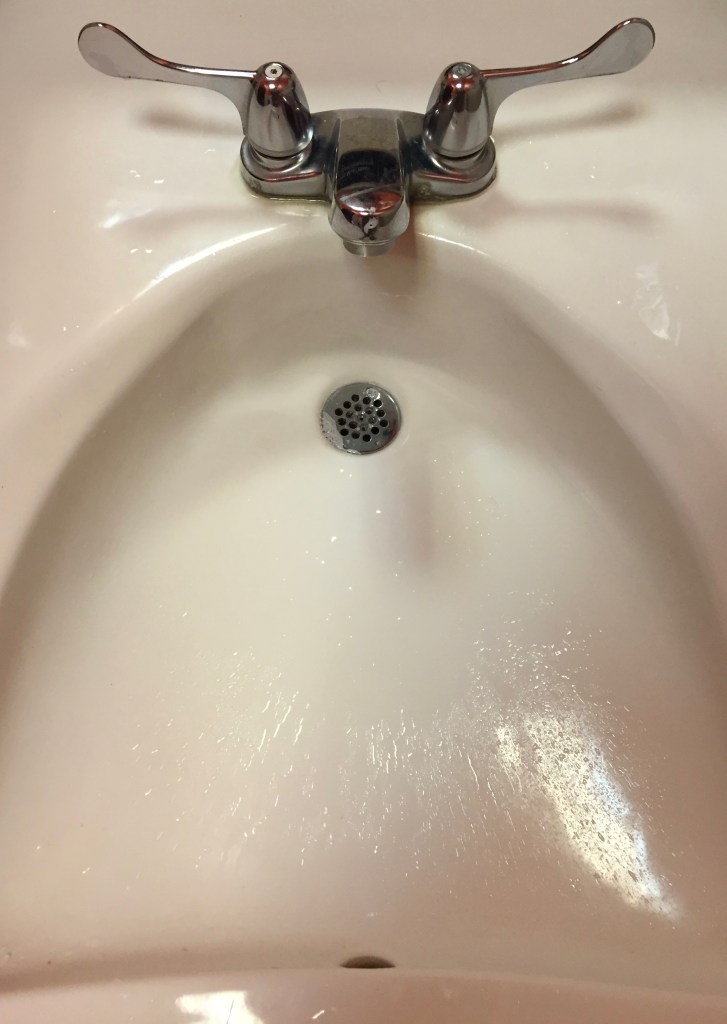 Shallow, pressure-challenged sink